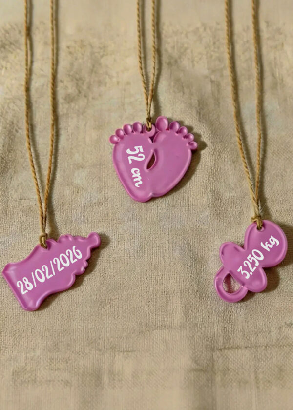 "ORSETTA CON PALLONCINI ROSA" - Quadretto nascita personalizzato con nome