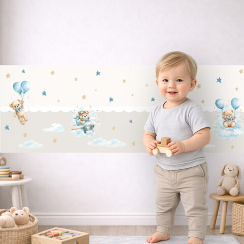 Fascia adesiva "ORSETTI DEI SOGNI" – Boiserie decorativa cameretta