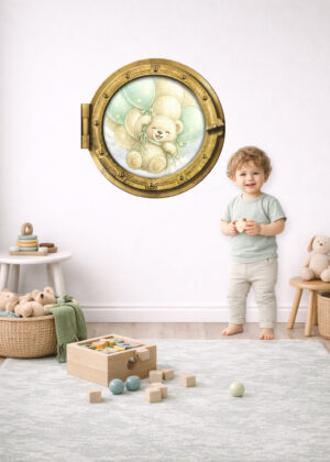 In volo coi palloncini-oblò adesivo