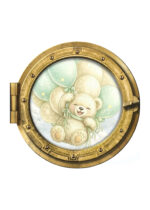 Oblò adesivo "IN VOLO CON I PALLONCINI" - adesivo effetto finestra 3D