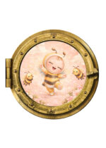 Oblò adesivo "DOLCI SORRISI" - adesivo effetto finestra 3D