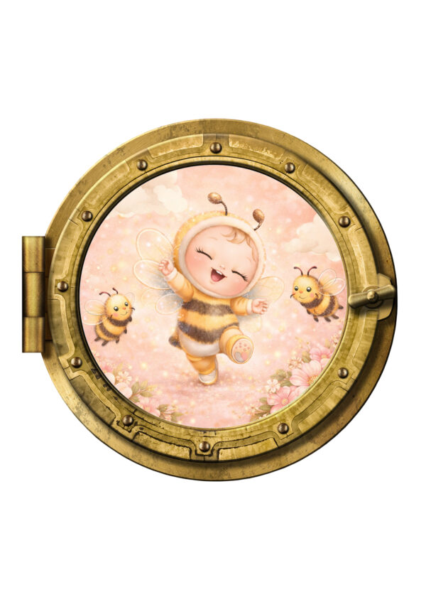 Oblò adesivo "DOLCI SORRISI" - adesivo effetto finestra 3D