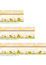 Fascia adesiva "IN VOLO TRA FIORI E MIELE" – Boiserie decorativa cameretta