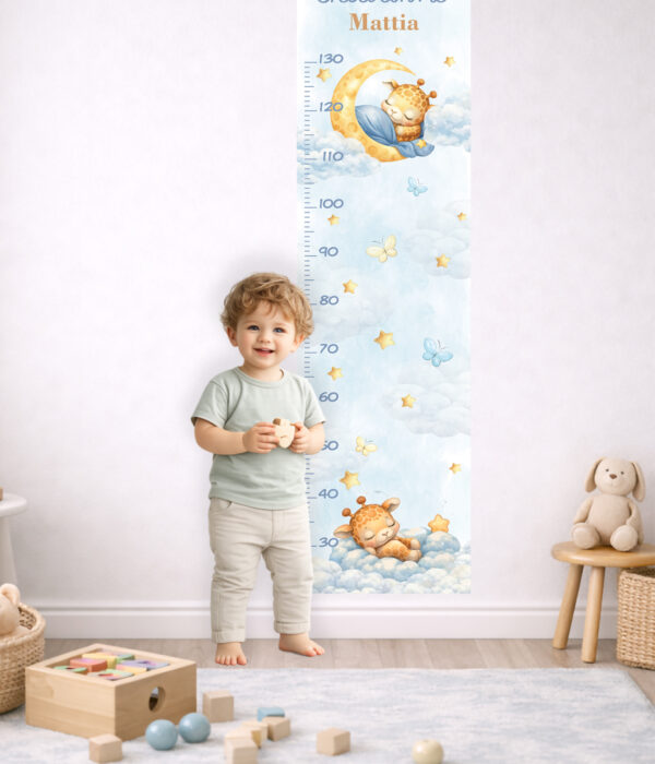 “CRESCI CON ME - SOGNI TRA LE STELLE" - Metro crescita adesivo