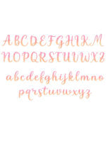 "CUORI ROSA E STELLINE" - Adesivo murale personalizzato con nome