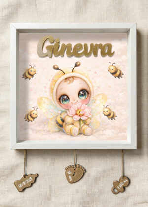 "APINA E GLI AMICI DEL BOSCO" - Quadretto nascita personalizzato