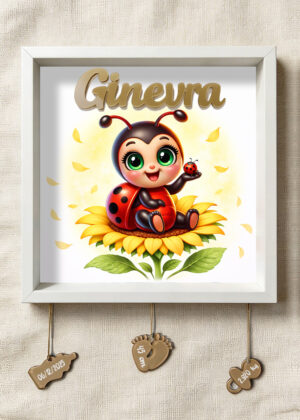 "APINA E GLI AMICI DEL BOSCO" - Quadretto nascita personalizzato