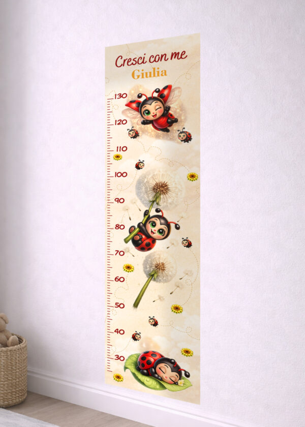 “CRESCI CON ME - TRA SOFFIONI E FIORI" - Metro crescita adesivo
