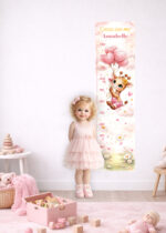 “CRESCI CON ME - VOLANDO TRA CUORI E FIORI" - Metro crescita adesivo
