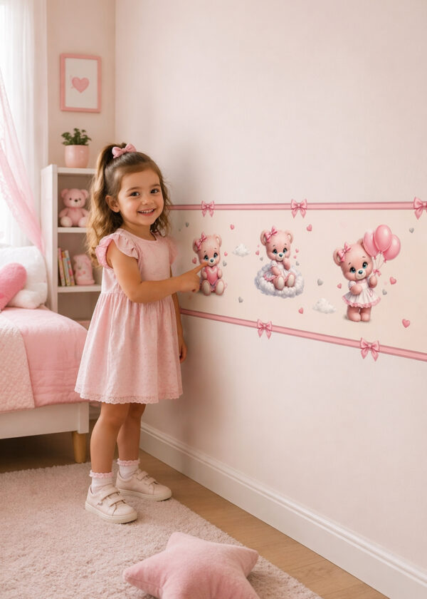 Fascia adesiva "DOLCI COCCOLE" – Boiserie decorativa cameretta