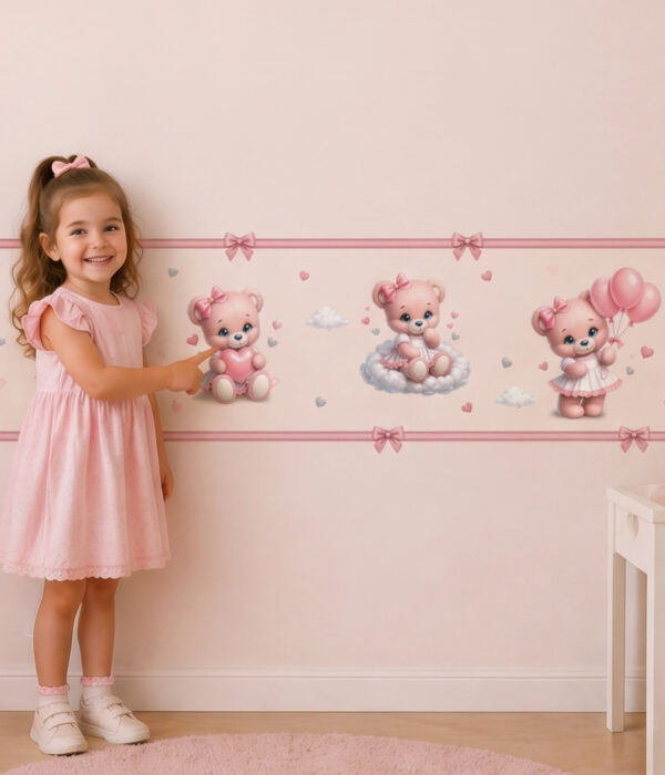 Fascia adesiva "DOLCI COCCOLE" – Boiserie decorativa cameretta