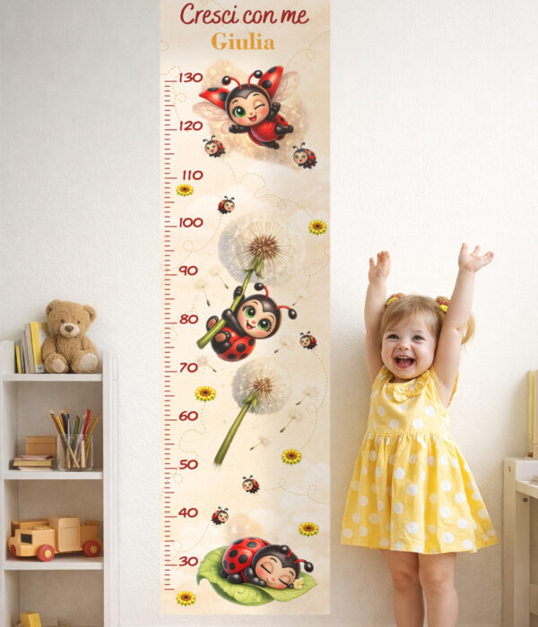 “CRESCI CON ME - TRA SOFFIONI E FIORI" - Metro crescita adesivo