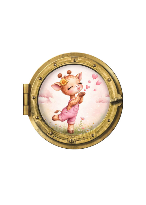 Oblò adesivo "SOFFIO DI CUORI" - adesivo effetto finestra 3D