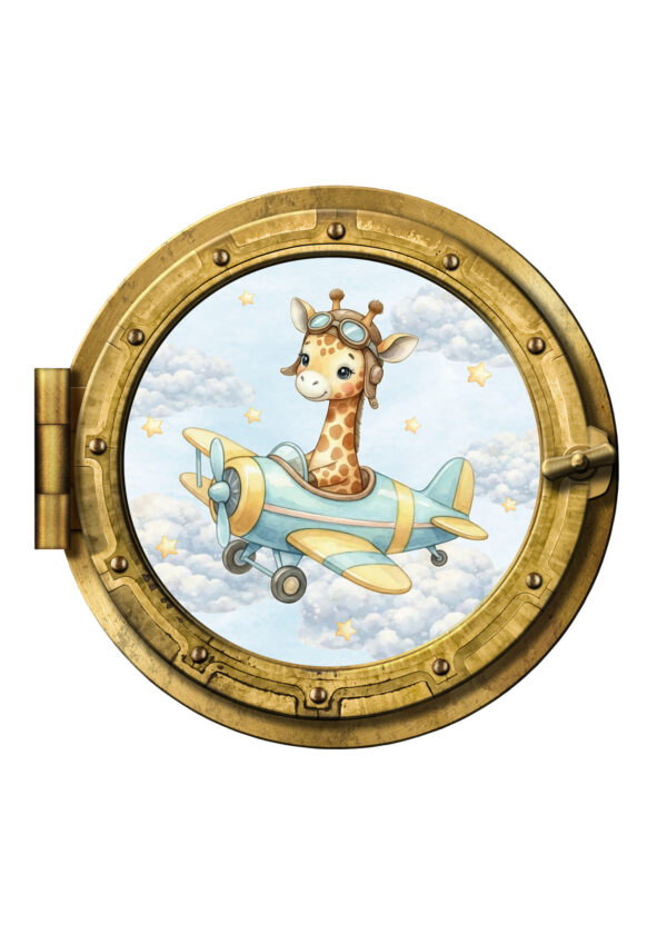 Oblò adesivo "IN VOLO TRA LE NUVOLE" - adesivo effetto finestra 3D