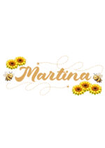 "TRA GIRASOLI E APINE" - Adesivo murale personalizzato con nome