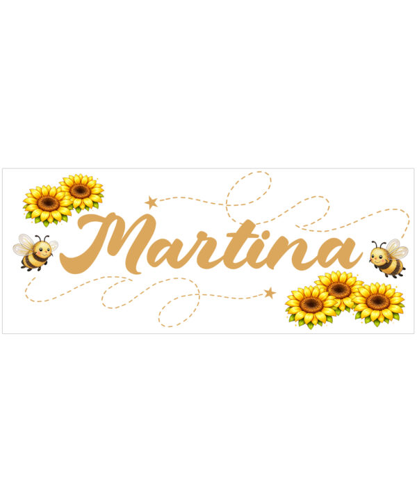 tra girasoli e apine_sticker personalizzato con nome