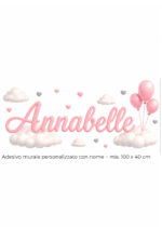 Collezione "NUVOLE ROSA" - Kit coordinato per cameretta completa