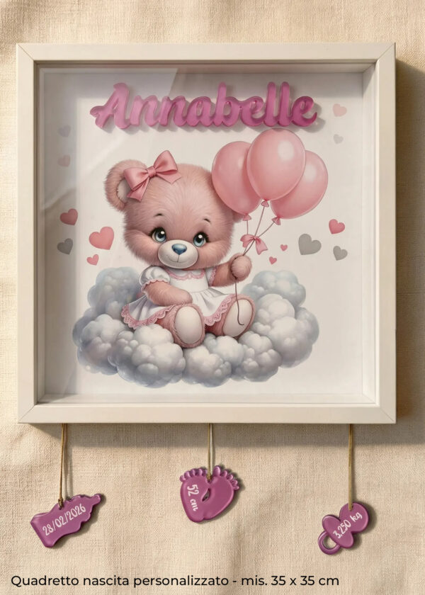 Collezione "NUVOLE ROSA" - Kit coordinato per cameretta completa
