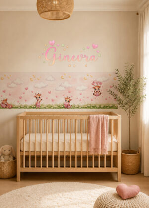 Collezione "MARGHERITE E CUORI" - Kit coordinato per cameretta completa